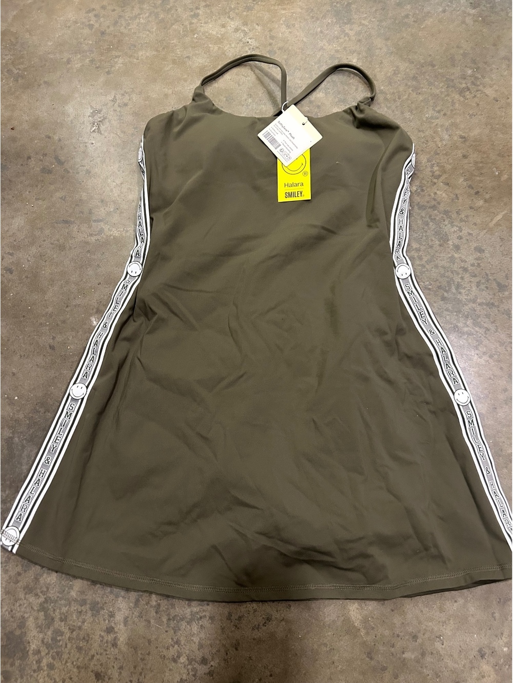 Halara SoftlyZero sleeveless mini dress olive